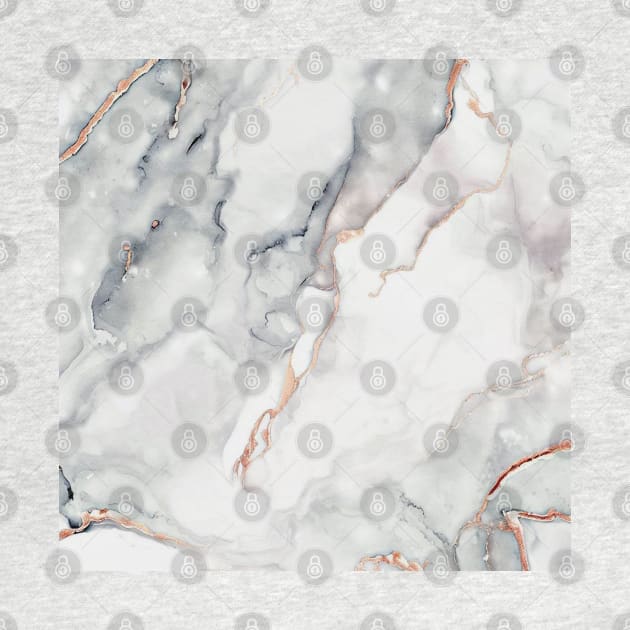 Rose Gold Calacatta Marble luxury pattern by Merlyn Morris